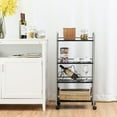 thumbnail image 1 of Costway 4 Tier Rolling Cart Storage Display Rack Mesh Shelf Utility Organizer Wheels, 1 of 9