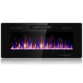 thumbnail image 1 of Costway 42'' Electric Fireplace Recessed Ultra Thin Wall Mounted Heater Multicolor Flame, 1 of 12