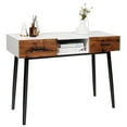 thumbnail image 1 of Costway 42'' Industrial Console Table with Storage Drawers Open Shelf Entryway, 1 of 11