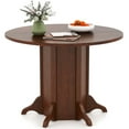 thumbnail image 1 of Costway 42" Wooden Kitchen Table Round Dining Table with Pedestal Base for 4-6 People, 1 of 10