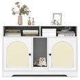 thumbnail image 1 of Costway 43" Hidden Cat Washroom Furniture with Storage Double Rooms Scratching Board, 1 of 9