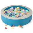 thumbnail image 1 of Costway 44.5" x 10" Baby Ball Pit Detachable Foam Ball Pit with 50 Colorful Ocean Balls Blue, 1 of 10