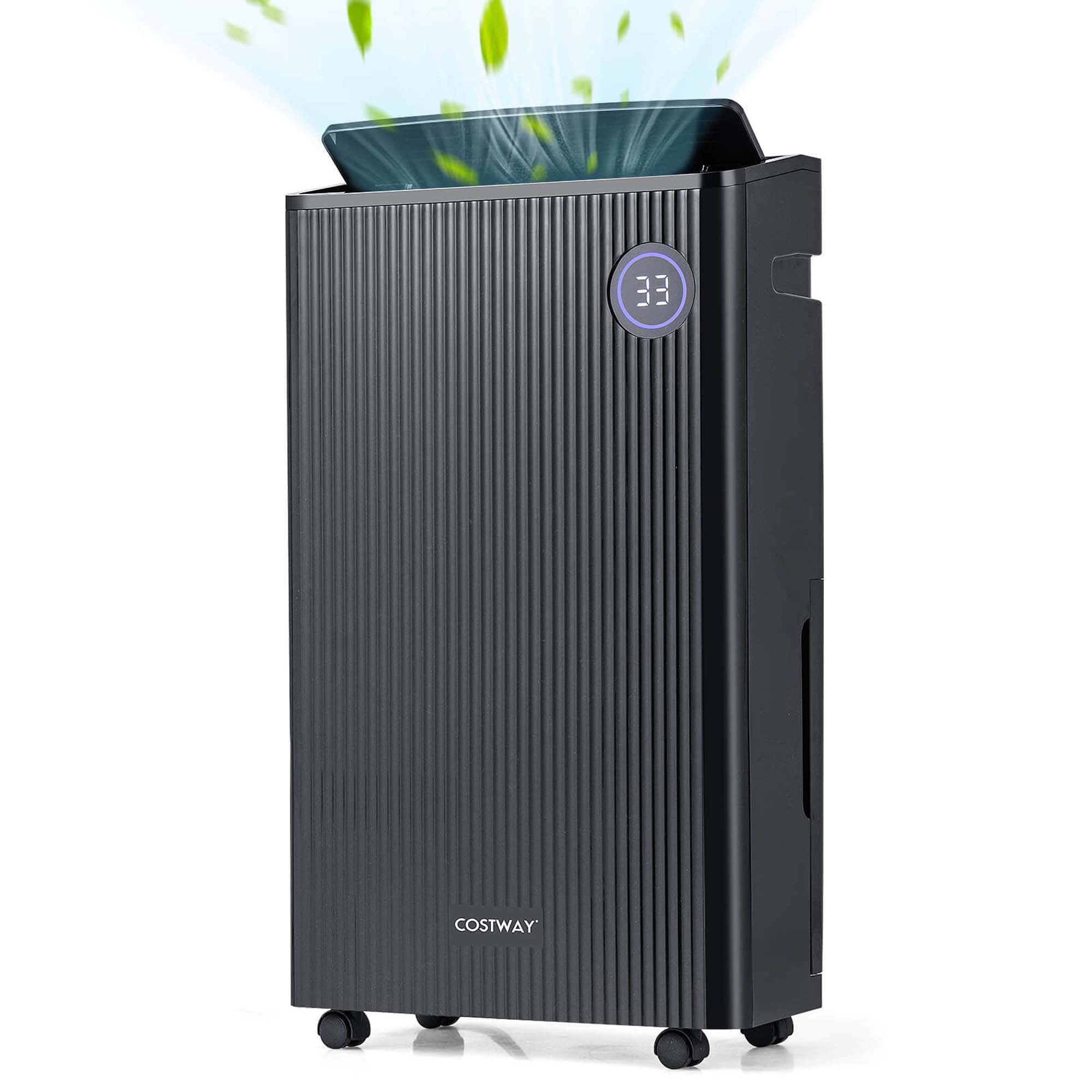 Costway 19-Pint(DOE) 4500 Sq. Ft Dehumidifier for Basement with 4 Modes 3-Color Indicator 24H Timer (MAX 57Pint at 95°F, 90%RH)