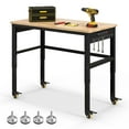 thumbnail image 1 of Costway 48" Adjustable Work Bench Heavy-Duty Steel Frame Worktable with Power Outlets, 1 of 10