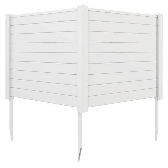 Costway 48"L x 37.5"H Air Conditioner Fence with 3 Ground Stakes