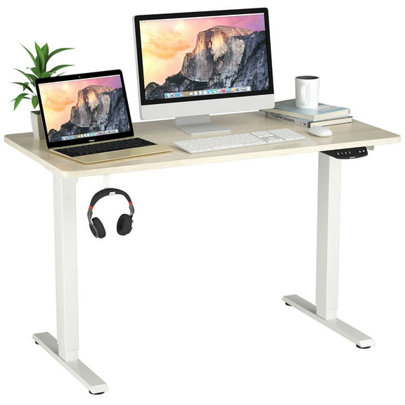 Costway 48'' x 24'' Electric Adjustable Standing up Desk Dual Motor w/ Controller