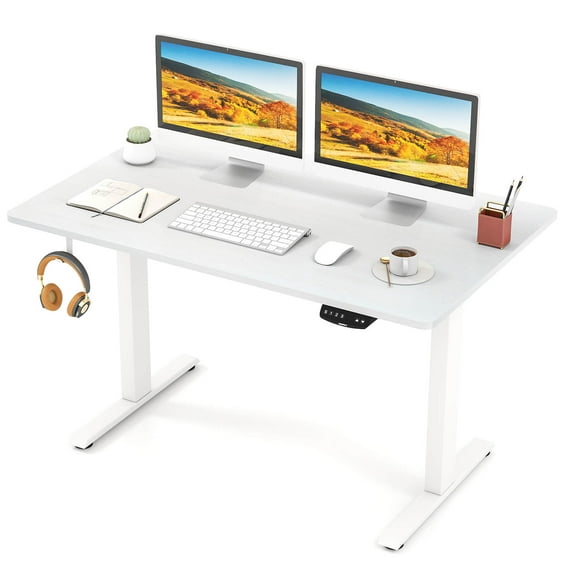Costway 48'' x 30'' Electric Adjustable Standing up Desk Dual Motor w/ Controller