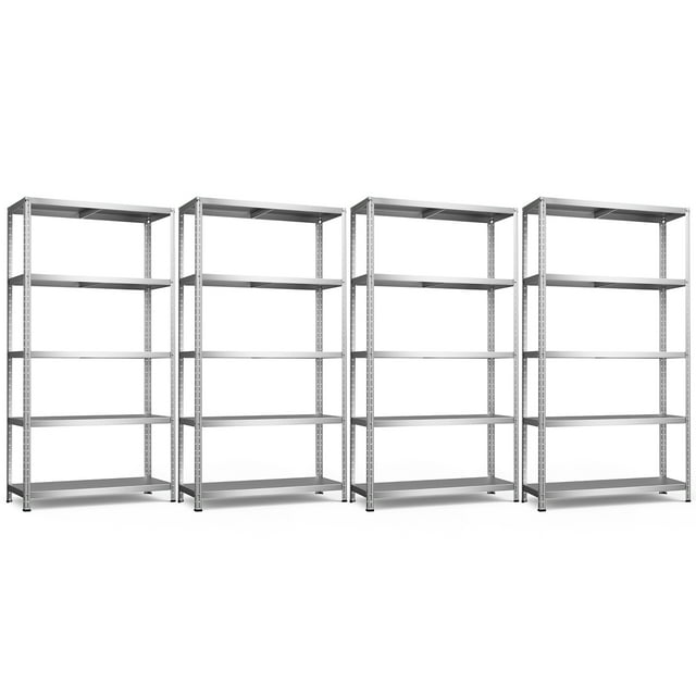Costway 4PC 5Tier Metal Shelving Unit Adjustable HeavyDuty Utility
