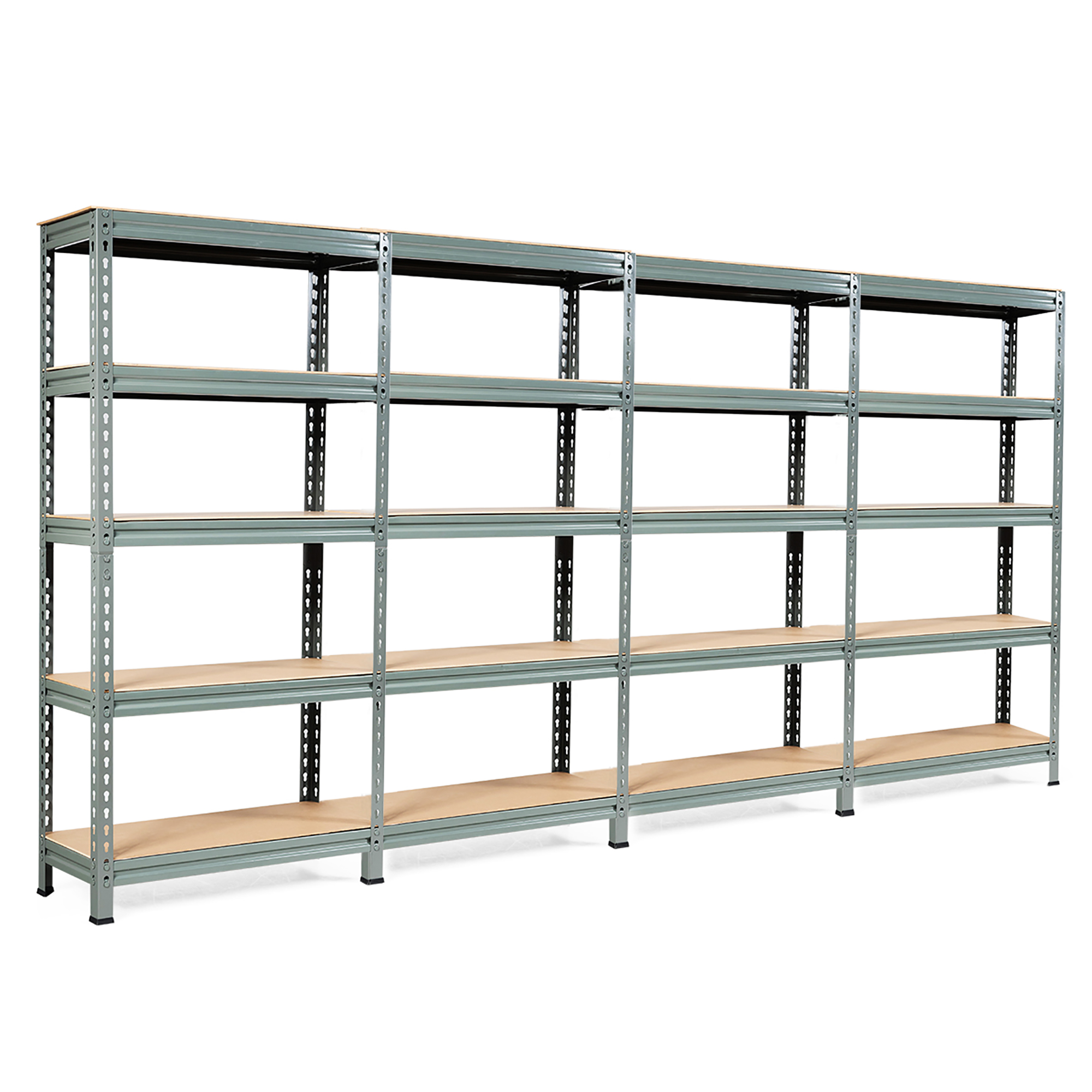 Costway 4PCS 5-Tier Metal Storage Shelves 60''Adjustable Shelves Gray - image 1 of 10