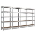 thumbnail image 1 of Costway 4PCS 5-Tier Metal Storage Shelves 60''Adjustable Shelves Silver, 1 of 12