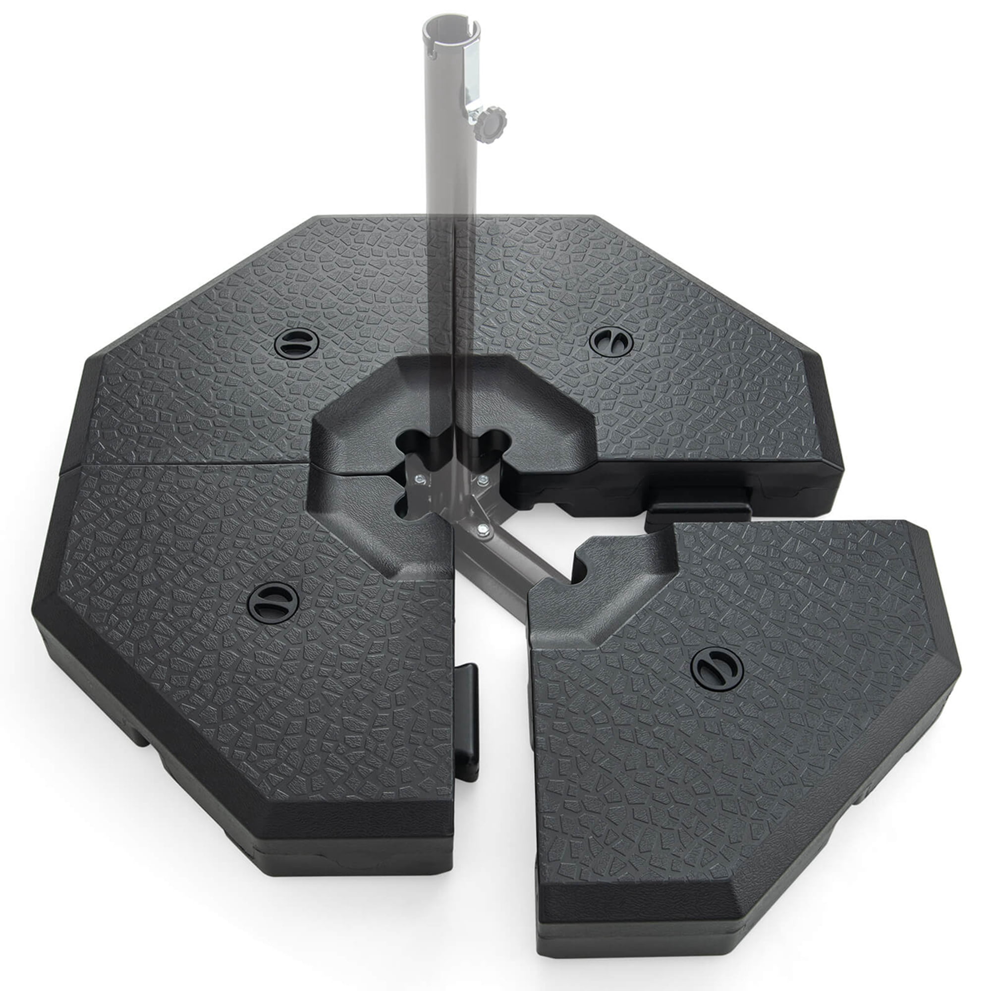 Costway 4PCS Patio Cantilever Offset Umbrella Weights Base Plate Set