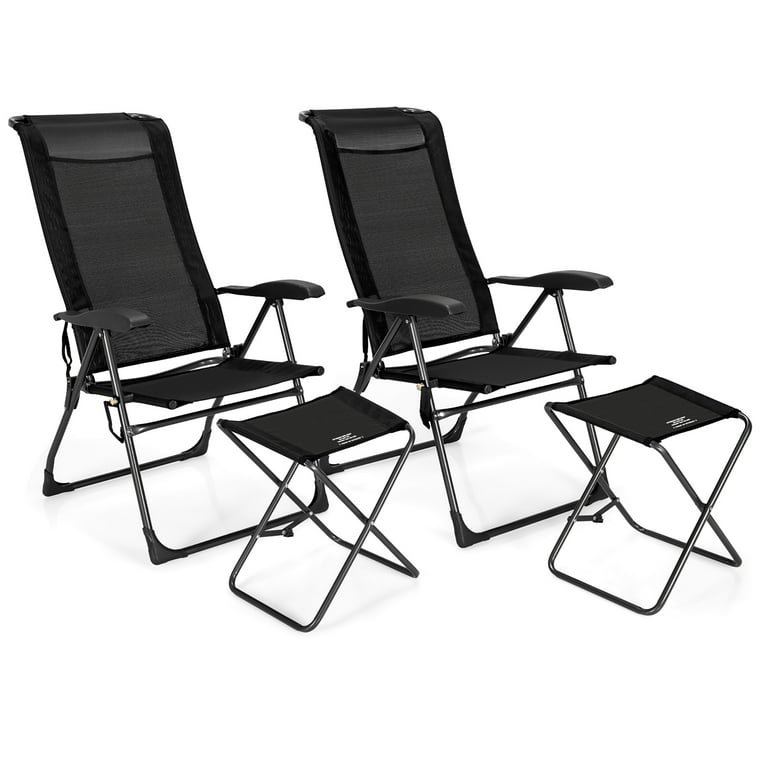 Outdoor folding hotsell chair with ottoman