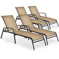 thumbnail image 1 of Costway 4PCS Patio Lounge Chair Chaise Adjustable Recliner Stack No Assembly, 1 of 10