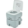 thumbnail image 1 of Costway 5.3 Gallon 20L Outdoor Portable Toilet w/ Level Indicator for RV Travel Camping, 1 of 12