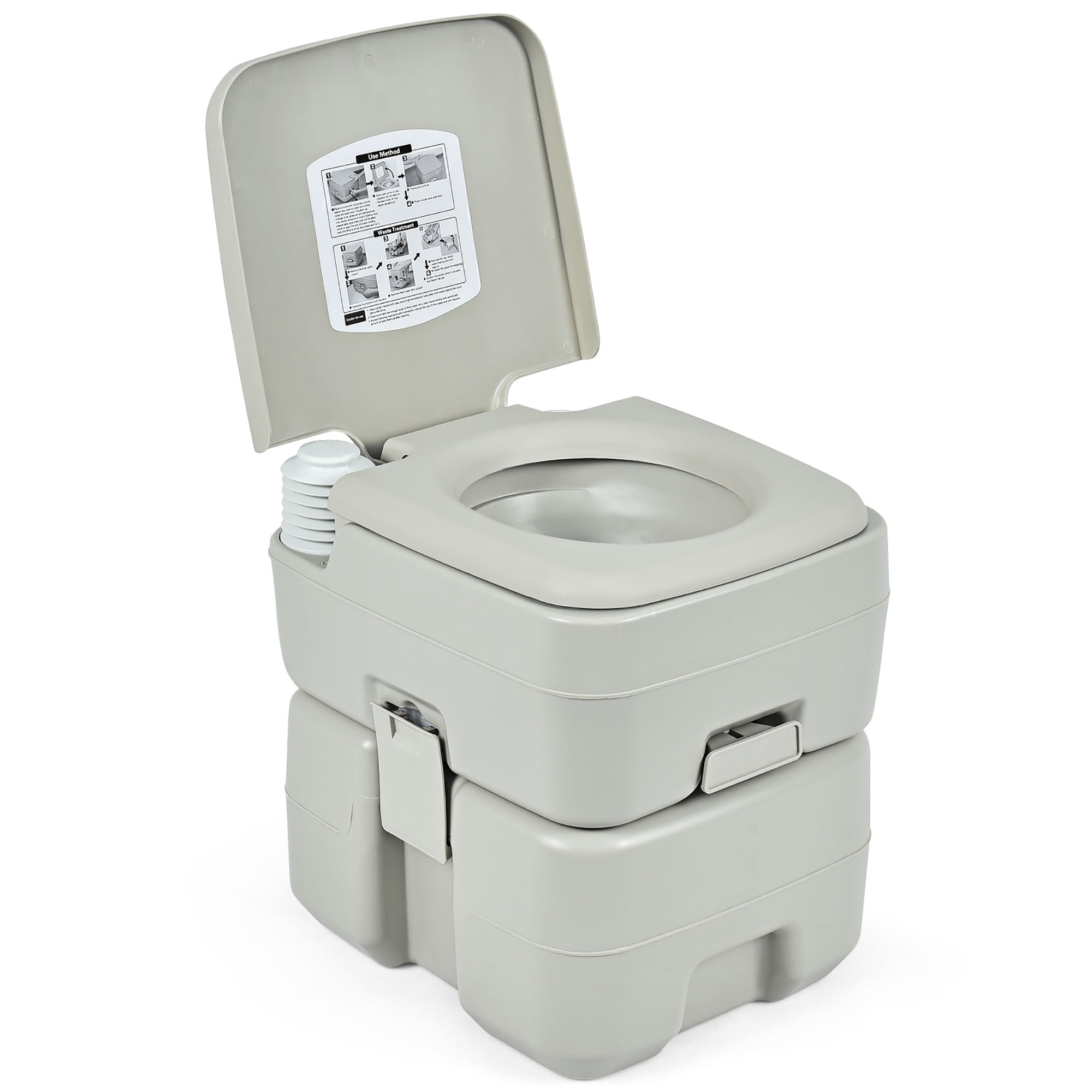 COSTWAY Toilette Portable Camping-Seau 5L-WC Chimique-Porte-papier