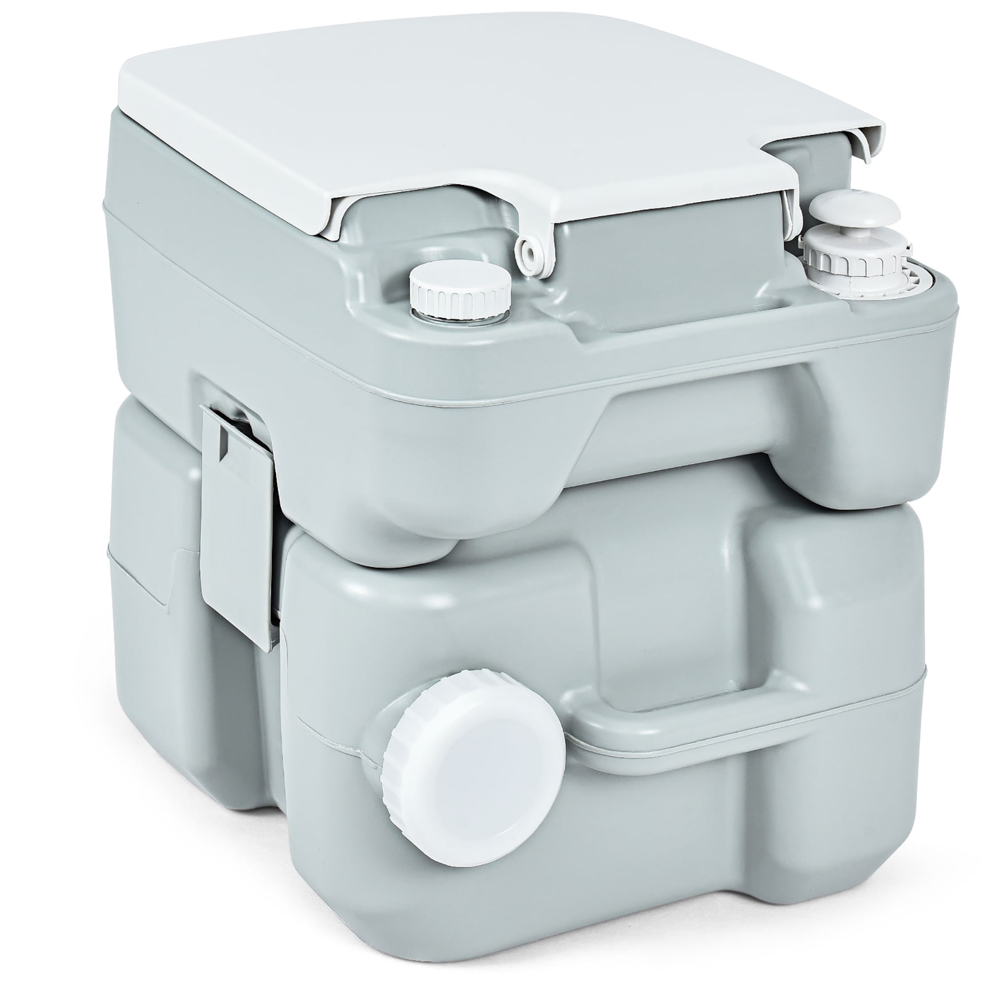COSTWAY Toilette Sèche Portable Extérieure 5L avec Seau Intérieur