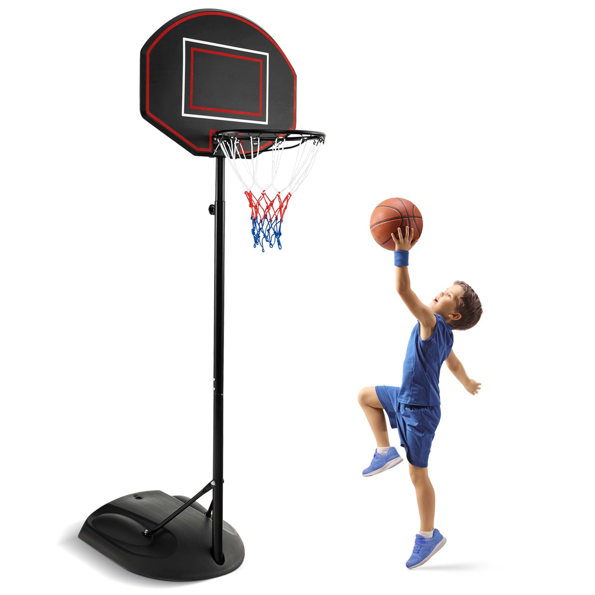 Costway 5.57.5FT Adjustable Portable Basketball Goal System with