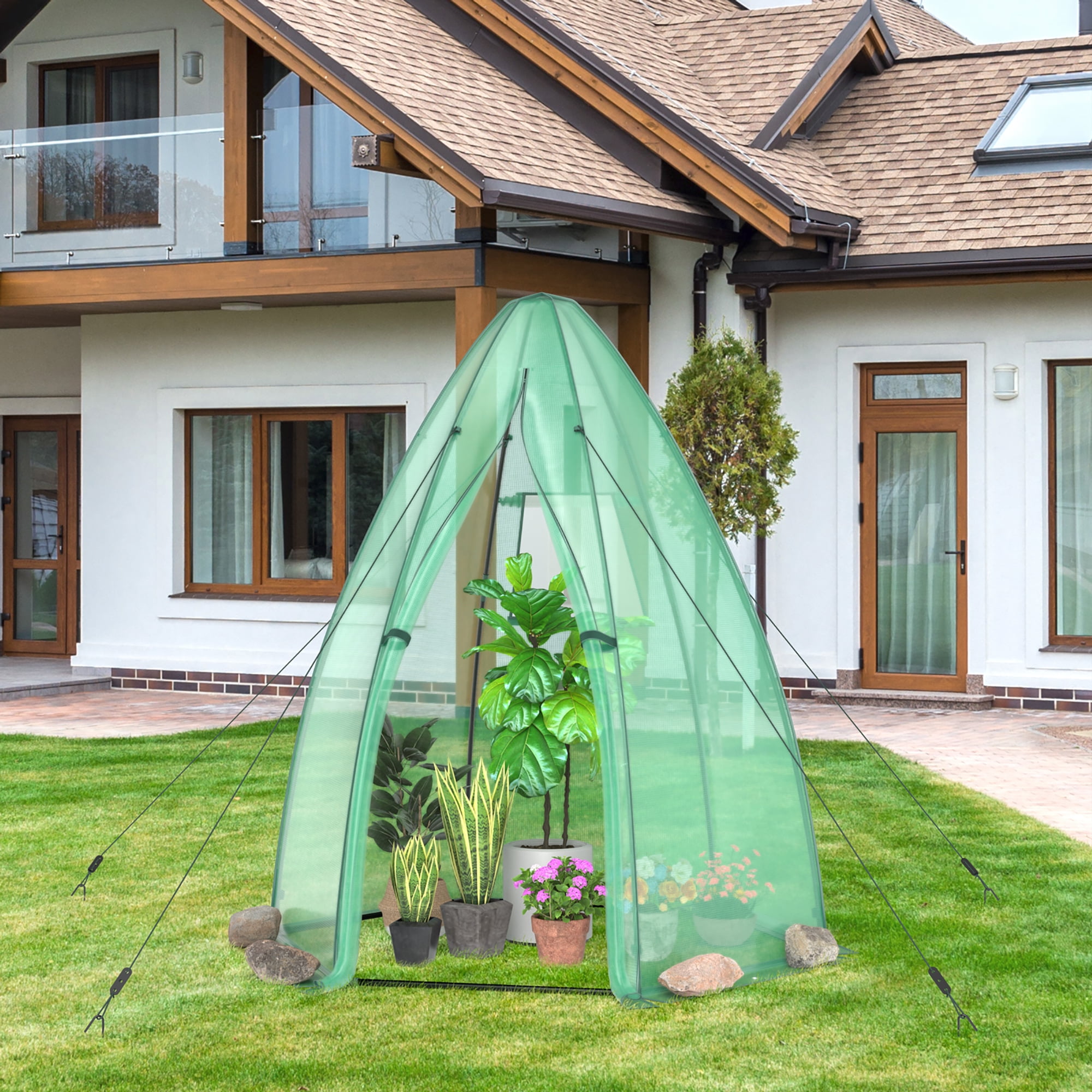 Costway Portable Mini Garden Greenhouse 5.5'x 5.5'x 6' with Window