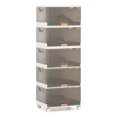 thumbnail image 1 of Costway 5-Cube Stackable Storage Bins with Detachable Wheels 22.5 Gal Large Organizer, 1 of 10