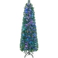 thumbnail image 1 of Costway 5 FT Pre-Lit Artificial Xmas Tree with Colorful Fiber Optics & 361 PVC Branch Tips, 1 of 10