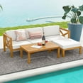 thumbnail image 1 of Costway 5 PCS Outdoor Conversation Furniture Set with 3 Chairs 1 Ottoman 1 Coffee Table, 1 of 11