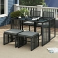 thumbnail image 1 of Costway 5 PCS PE Wicker Patio Dining Set Outdoor Conversation Set with Cushions, 1 of 10