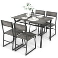 thumbnail image 1 of Costway 5 Piece Dining Table Set Industrial Rectangular Kitchen Table with 4 Chairs Grey, 1 of 10