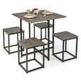 thumbnail image 1 of Costway 5-Piece Dining Table Set Square Kitchen Table Set with  Stools for Small Spaces, 1 of 10