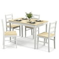 thumbnail image 1 of Costway 5 Piece Rubberwood Space Saving Dining Table with Chair Natural, 1 of 10