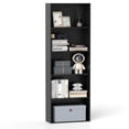 thumbnail image 1 of Costway 5-Tier Bookcase with 2 Anti-tipping Devices.Freestanding Bookshelf for Bedroom Black, 1 of 10
