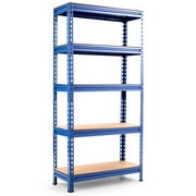 Costway 5-Tier Metal Storage Shelves 60'' Garage Rack W/Adjustable Shelves Blue