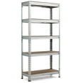 thumbnail image 1 of Costway 5-Tier Metal Storage Shelves 60'' Garage Rack W/Adjustable Shelves Silver, 1 of 12