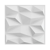 Costway 50 Pack 3D Wall Panels, PVC Diamond Textured Wall Tiles for DIY Painting