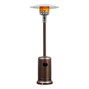 Costway 50000 BTU Propane Patio Heater Standing Steel W/ Wheels Bronze