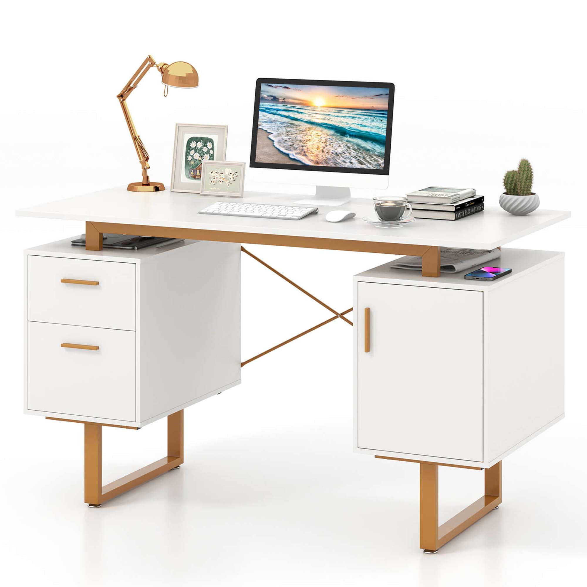 Floating Desktop Frame Costway 51