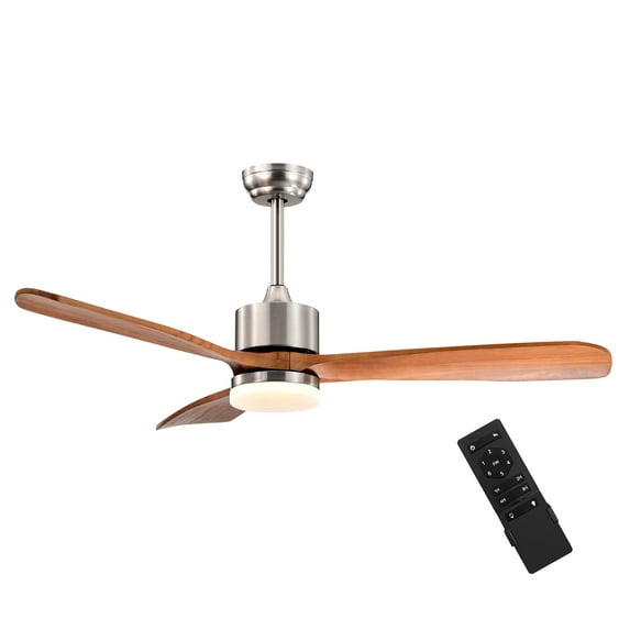 Costway 52'' Ceiling Fan with LED Light Reversible Ceiling Fan w/ Adjustable Temperature