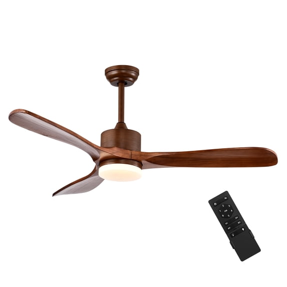 Costway 52'' Ceiling Fan with LED Light Reversible Ceiling Fan w/ Adjustable Temperature