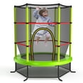 thumbnail image 1 of Costway 55" Kids Trampoline Bouncing Jumping Mat Recreational Trampoline W/Enclosure Net Green, 1 of 12