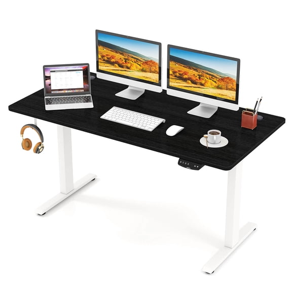 Costway 55'' x 28'' Electric Adjustable Standing up Desk Dual Motor w/ Controller