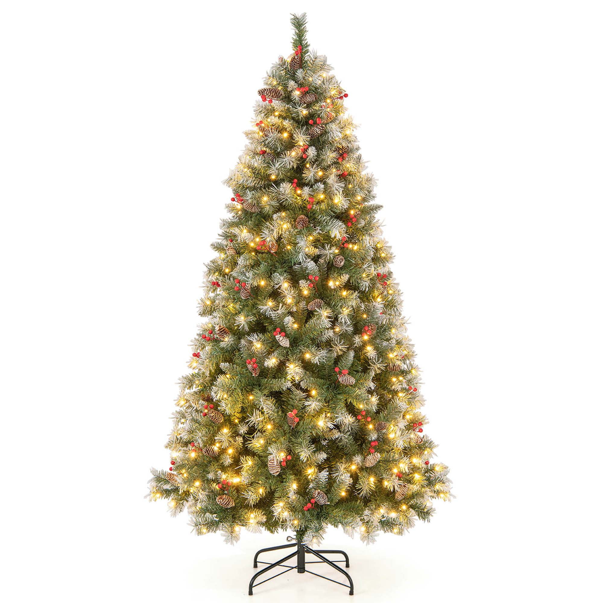 Costway 7.5 FT Artificial Christmas Tree with 560 LED Lights, 267