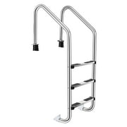 Costway 57.8" Stainless Steel Anti-Slip 3 Step Pool Ladder for In-Ground Pools