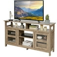 thumbnail image 1 of Costway 58'' TV Stand Entertainment Console Center W/ 2 Cabinets Up to 65'' Grey, 1 of 11