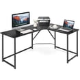 thumbnail image 1 of Costway 58''x 47'' L Shaped Corner Computer Desk Home Office Workstation Black, 1 of 11