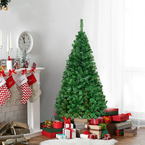 Costway 5Ft Artificial PVC Christmas Tree W/Stand Holiday Season Indoor Outdoor Green