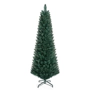 Costway 5Ft PVC Artificial Pencil Christmas Tree Slim Stand Green