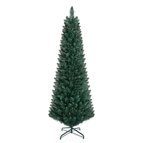 Costway 5Ft PVC Artificial Pencil Christmas Tree Slim Stand Green