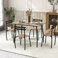 thumbnail image 1 of Costway 5PCS Dining Table Set 4 Chairs Wood & Metal Frame Space-saving Kitchen Furniture, 1 of 10