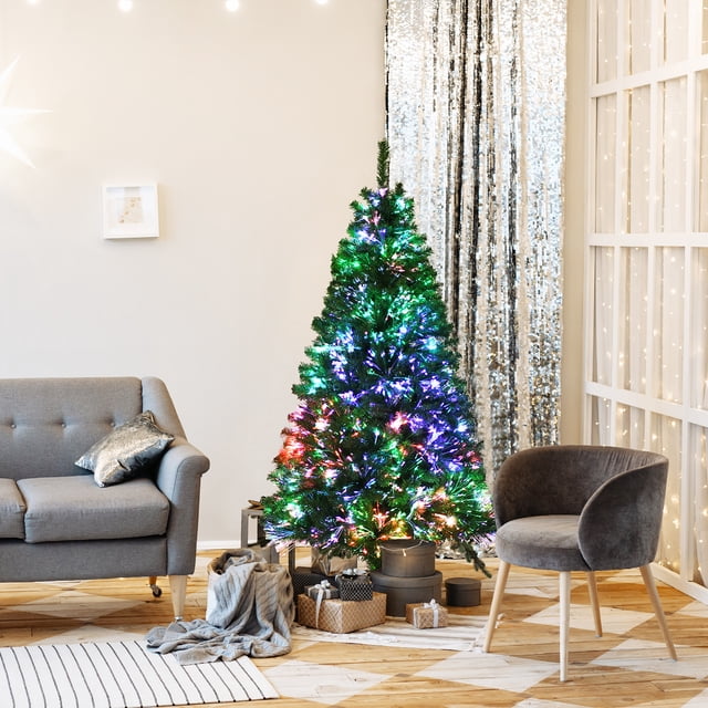 Costway 5ft Pre-lit Tree | Pine trees for seasonal retailers - Walmart ...