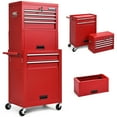 thumbnail image 1 of Costway 6-Drawer Rolling Tool Chest Storage Cabinet w/Riser Red, 1 of 12