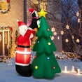 thumbnail image 1 of Costway 6 FT Inflatable Christmas Tree & Santa Claus w/ LEDs & Air Blower, 1 of 11